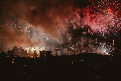 晚上烟花 · 免费素材图片