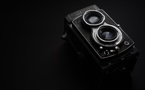 黑色rolleiflex相机 · 免费素材图片