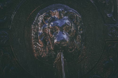 黑色莱昂陶瓷雕像 · 免费素材图片