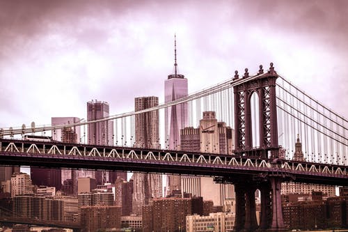 曼哈顿大桥摄影 · 免费素材图片