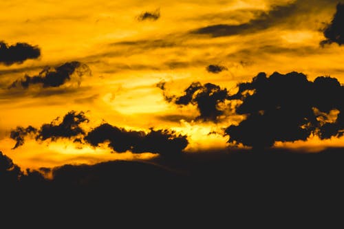 日落时多云的天空 · 免费素材图片