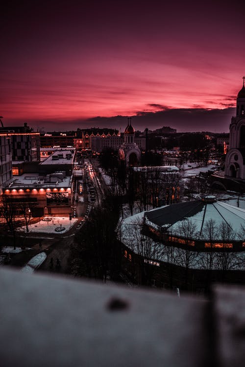 夜间城市景观 · 免费素材图片