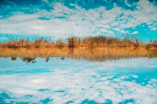 天空的风景摄影反映到水体 · 免费素材图片