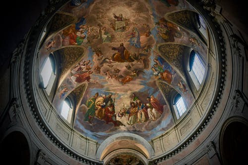 耶稣基督绘画的教堂天花板传记 · 免费素材图片