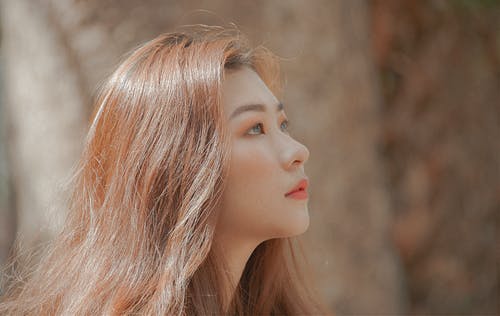 在她的左边看的棕色头发的女人 · 免费素材图片