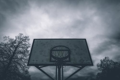 篮球筐的剪影照片 · 免费素材图片