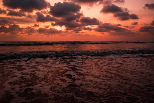 日落期间海洋水体 · 免费素材图片