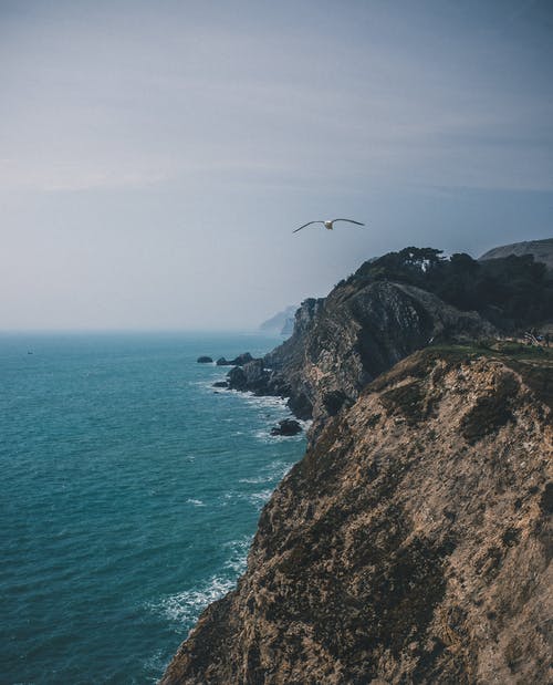 海滩岸边的航拍 · 免费素材图片