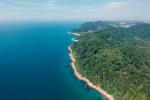 海滩鸟瞰图 · 免费素材图片