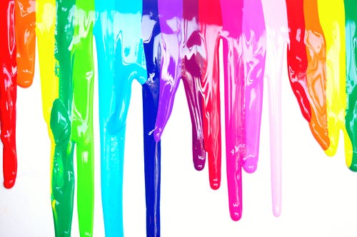 五彩的油漆滴 · 免费素材图片