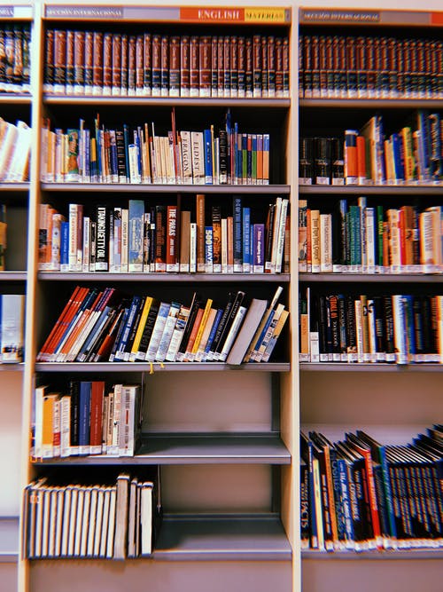 书架上装满书 · 免费素材图片