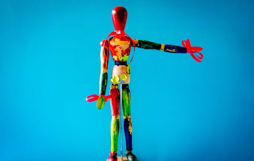 红色和五彩的图 · 免费素材图片