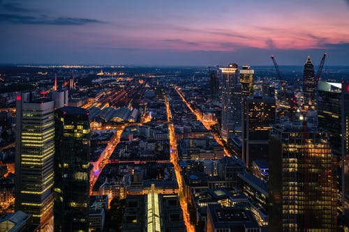 黄昏时城市天际线的照片 · 免费素材图片