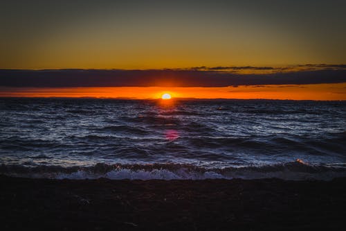 日落海摄影 · 免费素材图片