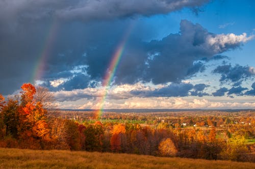 天空与彩虹的风景 · 免费素材图片