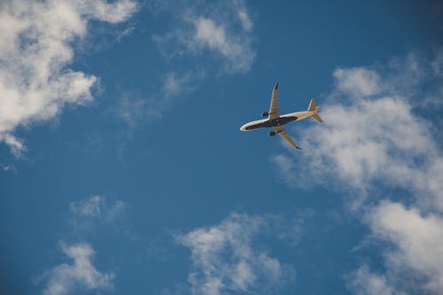 蠕虫飞机在天空上飞翔的眼睛视图 · 免费素材图片
