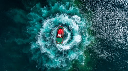 船在海洋上的顶视图照片 · 免费素材图片