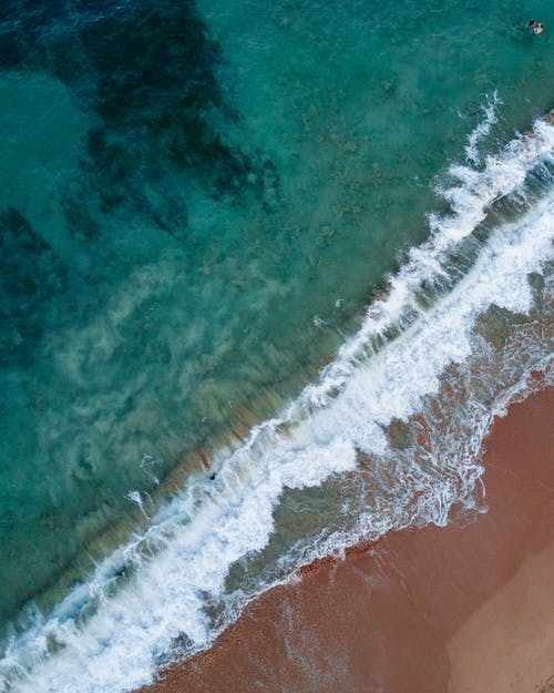 海滨的高角度照片 · 免费素材图片