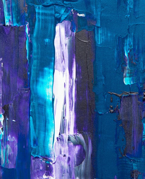 蓝色和紫色抽象绘画 · 免费素材图片