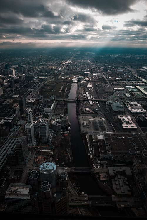 城市结构的航空摄影 · 免费素材图片