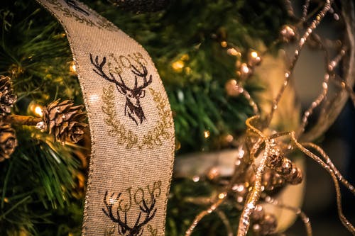 绿色圣诞树与装饰品 · 免费素材图片