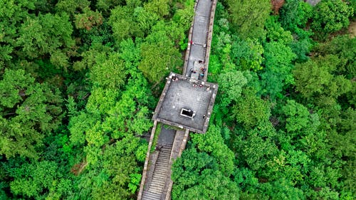 中国长城的鸟瞰图摄影 · 免费素材图片