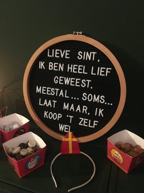 Lieve Sint，Ik Ben Heel Lief文字 · 免费素材图片