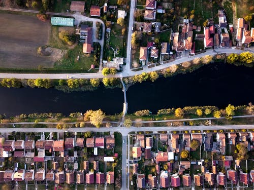 房屋顶视图 · 免费素材图片
