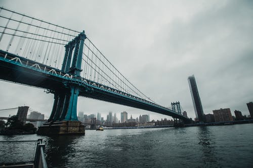 蓝色曼哈顿桥 · 免费素材图片