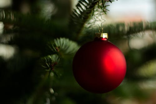 红色圣诞球的特写照片 · 免费素材图片