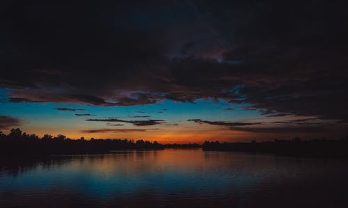 黄金时段湖 · 免费素材图片