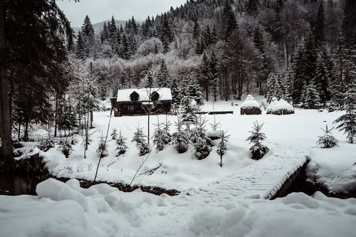 大雪覆盖的房子 · 免费素材图片