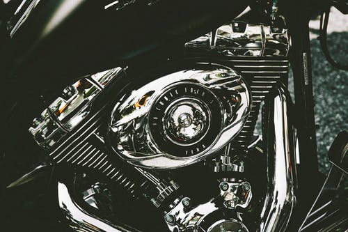 摩托车引擎的特写照片 · 免费素材图片