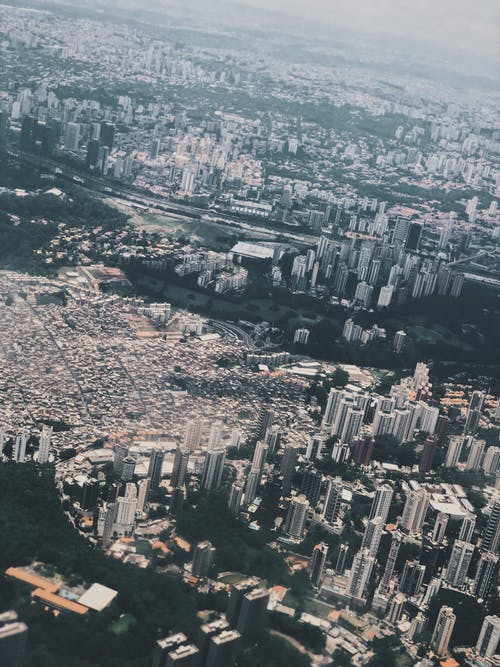 白天鸟瞰城市 · 免费素材图片