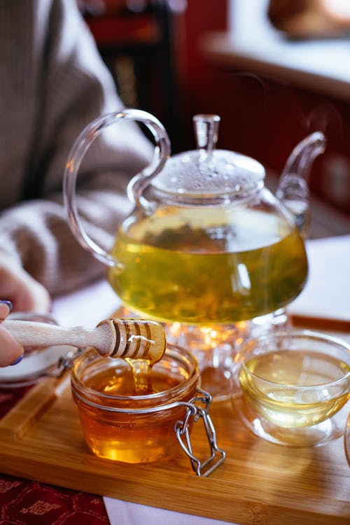 蜂蜜透明玻璃茶具 · 免费素材图片