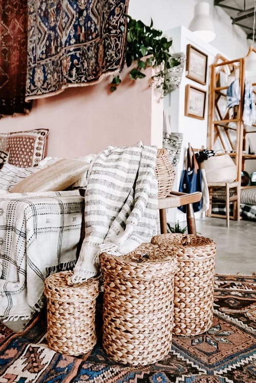 棕色柳条篮 · 免费素材图片