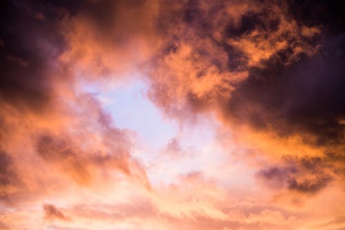 黄金时段的橙云 · 免费素材图片