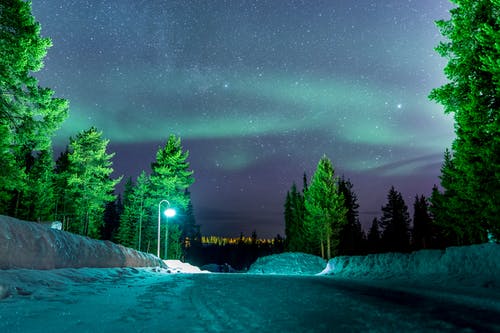 夜间空雪原 · 免费素材图片