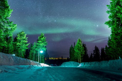 夜间空雪原 · 免费素材图片