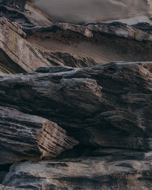 岩层的选择性聚焦摄影 · 免费素材图片