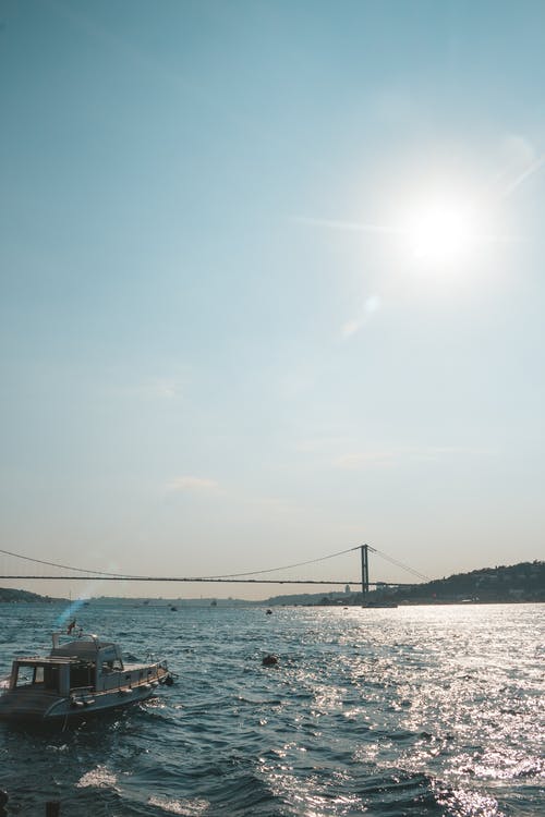 摩托艇上水向桥 · 免费素材图片