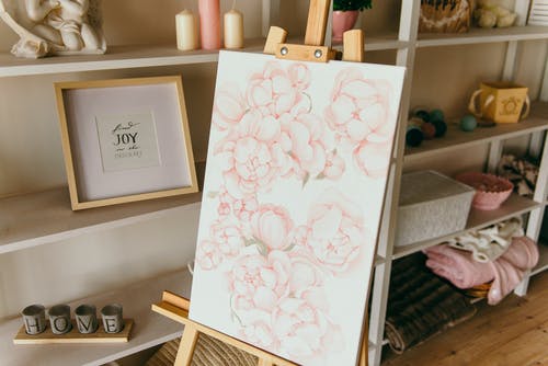 粉红色的花画 · 免费素材图片