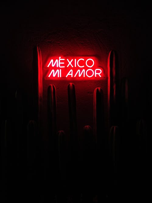 红色墨西哥mi Amor Led标牌 · 免费素材图片