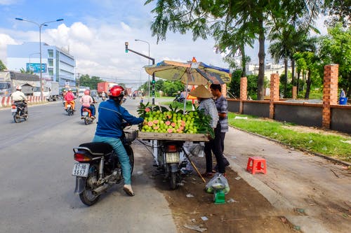 男人从购物车购买蔬菜 · 免费素材图片