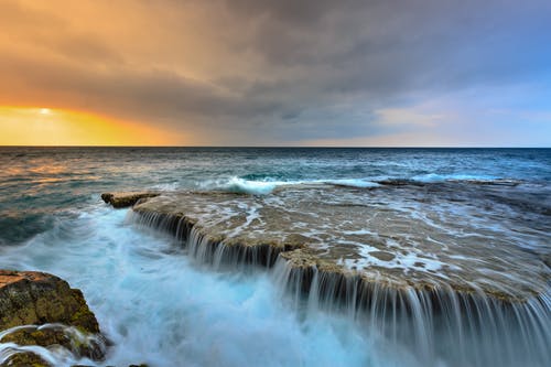 黎明时分海的风景 · 免费素材图片