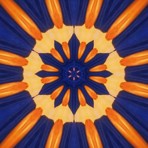 蓝色和橙色的现代艺术 · 免费素材图片