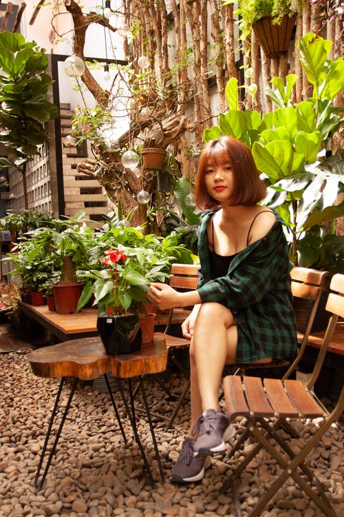 女人坐在椅子上 · 免费素材图片