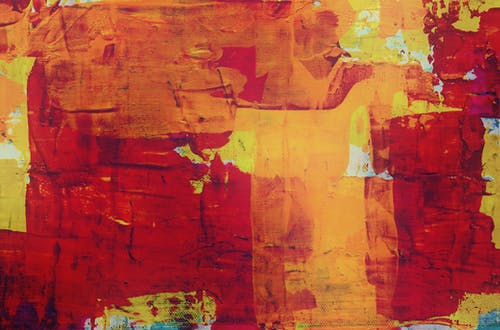 橙色，红色和黄色的抽象绘画 · 免费素材图片