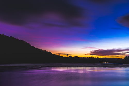 黎明时湖风景 · 免费素材图片