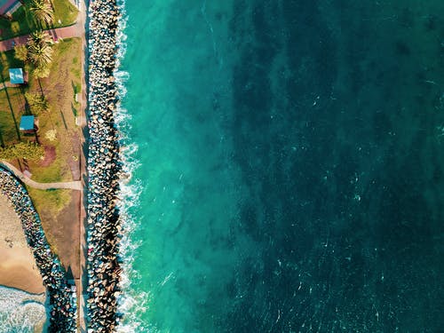 海滩鸟瞰图 · 免费素材图片